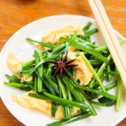 Chinese chives and scrambled eggs